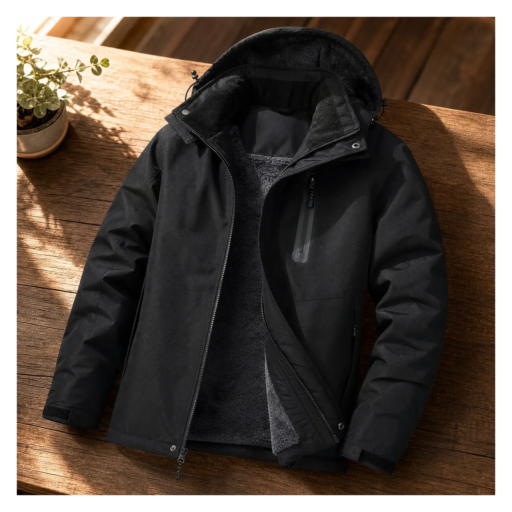 Men's Waterproof Ski Snowboard Jacket - Warm Winter Coat with Hood for Hiking & SnowboardingGift