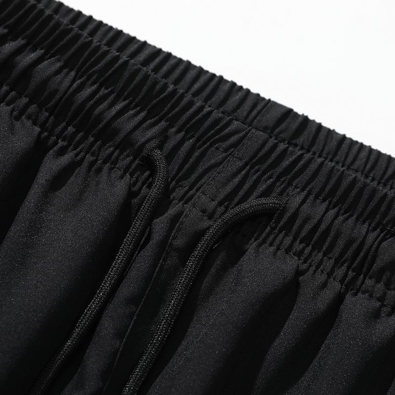 Spring and Autumn Men’s Black Side-Striped Loose Drawstring Sweatpants, Suitable for Daily Casual Wear