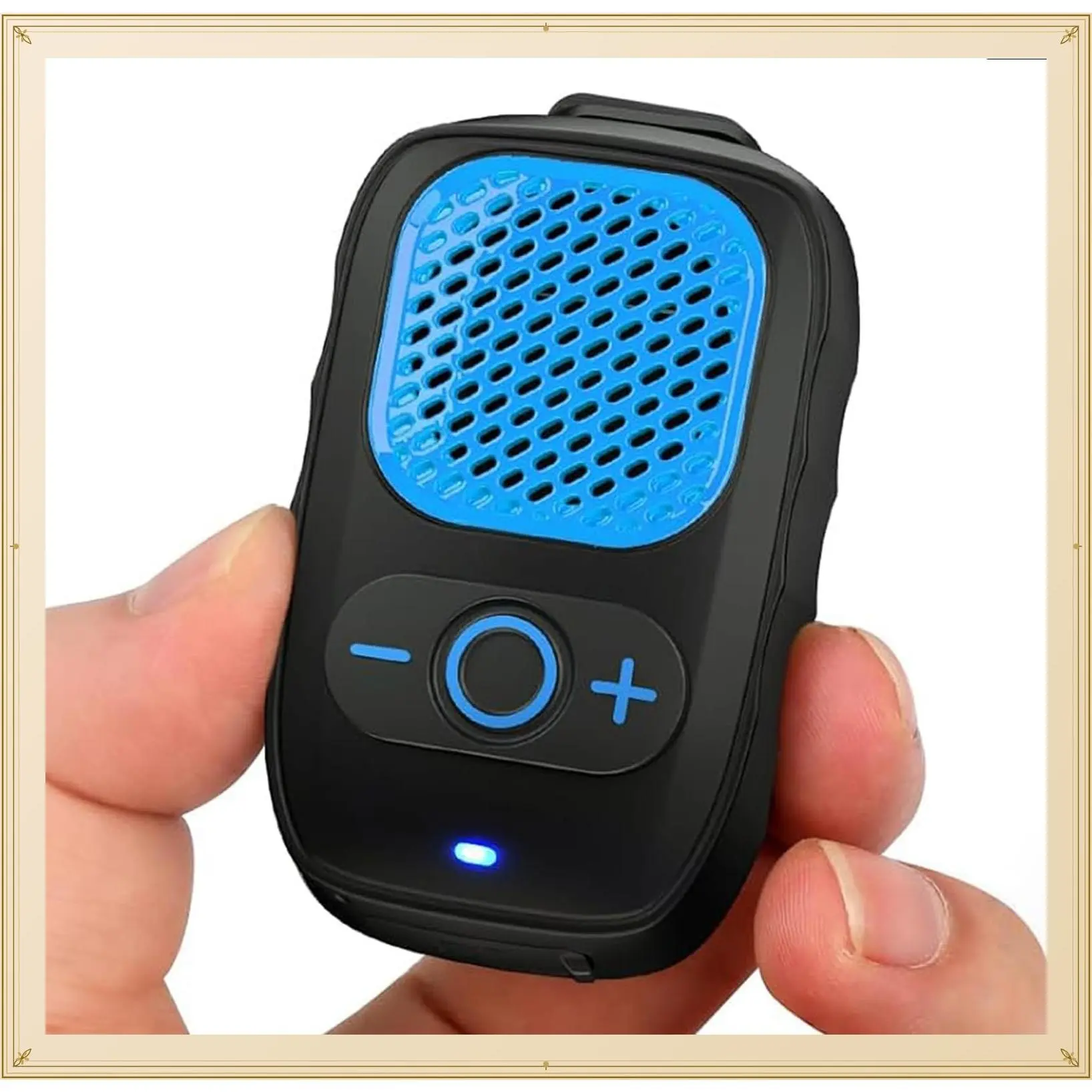 Wearable Bluetooth Speaker, Clip-On Wireless Jobsite Speaker - Blue, 30H Playtime, IPX6 Water-Resistant, Portable, Built-in Mic, Hands-Free Calls, Non-MagneticGift