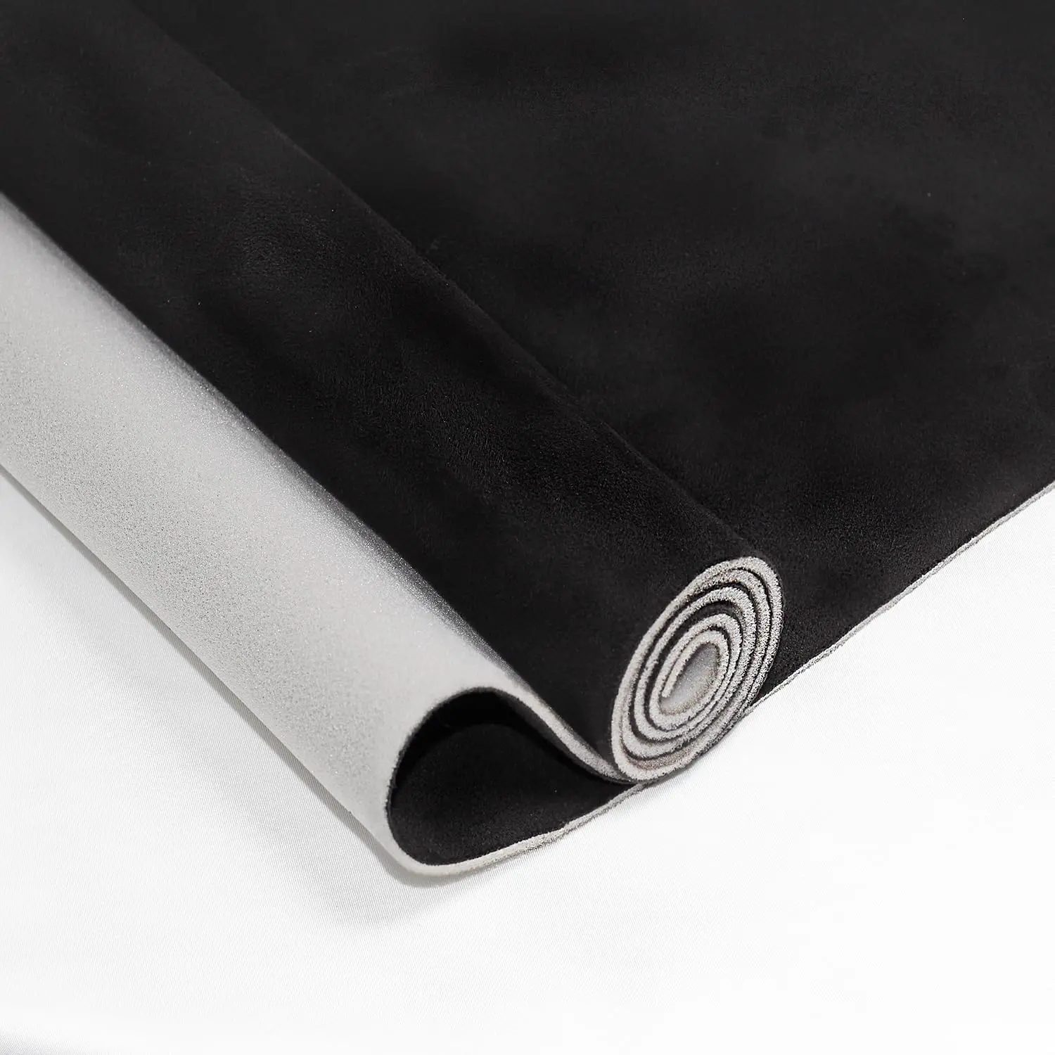 Suede Headliner Fabric with Foam Backing - Black Suede Headliner wrap Interior Material for Car/Truck/SUV/RV Roof, Home Repair/DIY Headliner Material Automotive Headliner Fabric (Black, 96"*60")