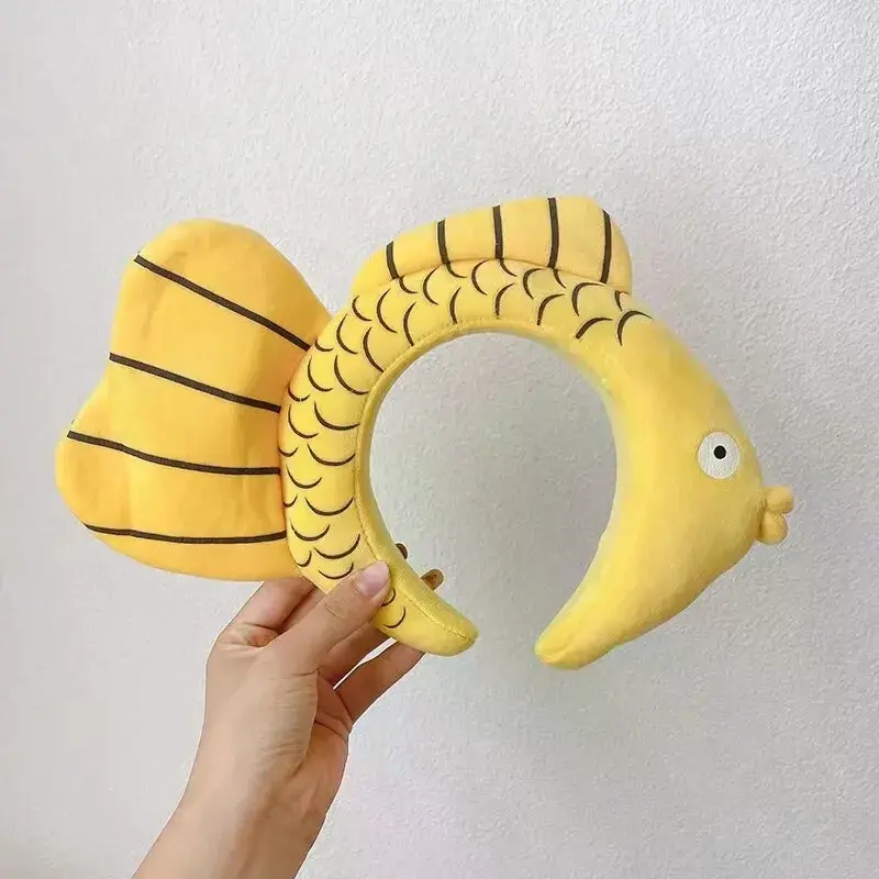 1pcs Cartoon Animal Hair Bands Dragon Yellow Fish Headband Cute Quirky Headwear