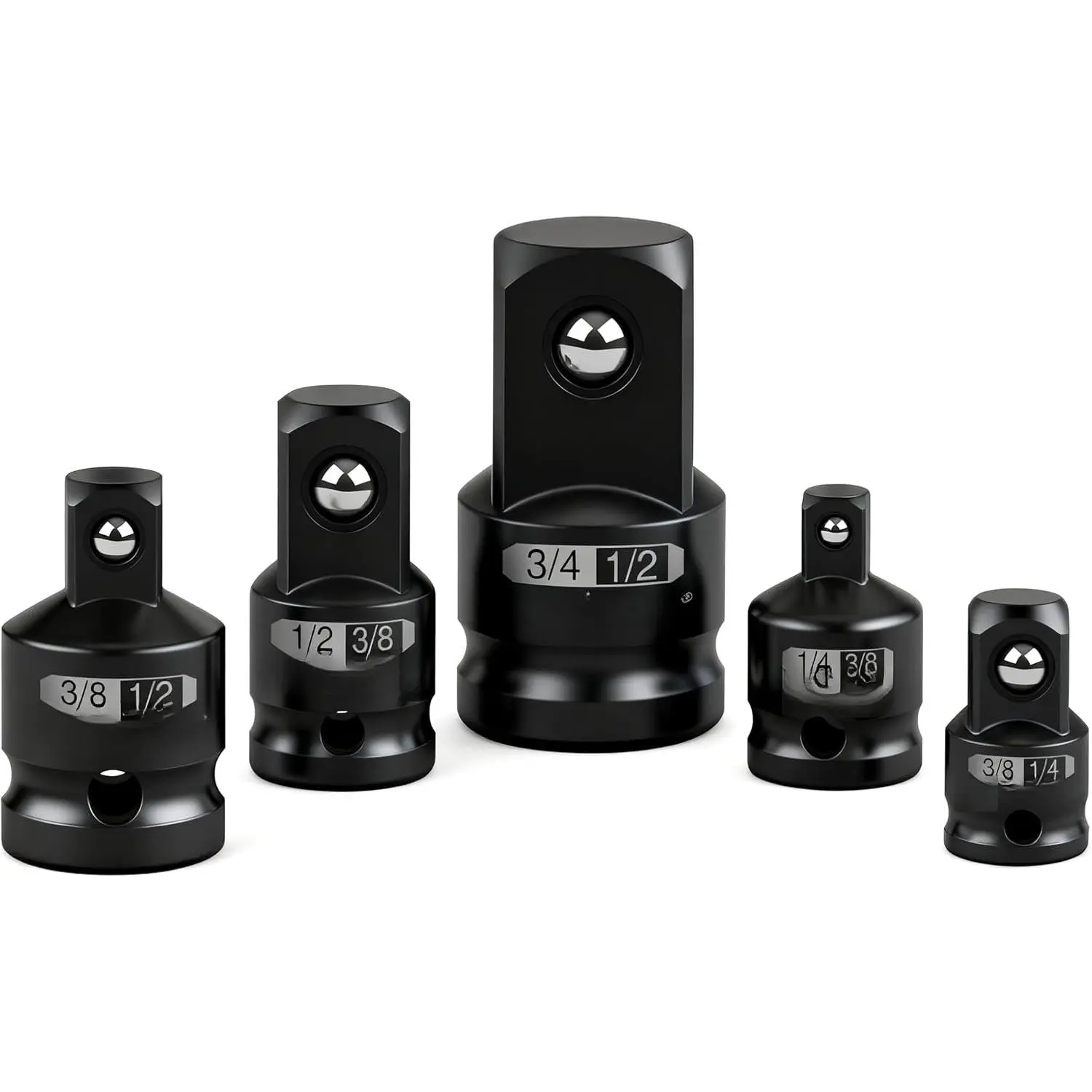 5-  Socket Adapter and Reducer Set, 1/4-Inch Hex Shank Socket to Drill Adapter 1/4", 3/8", and 1/2"  Driver Adapter for Power Drill &  Driver
