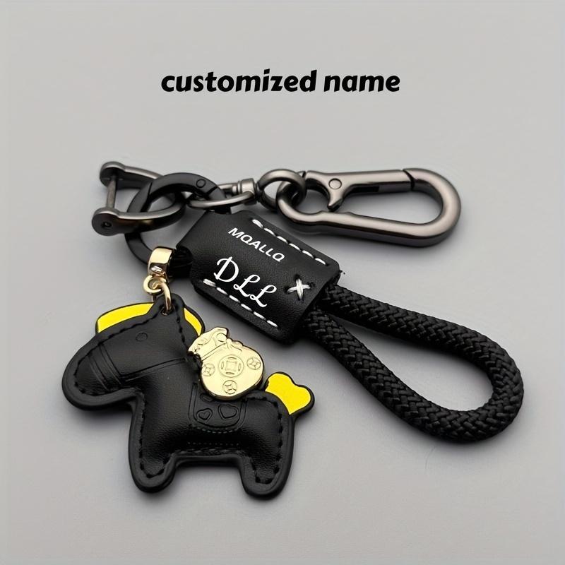 Custom Keychain with a Faux Leather Car Pendant, Easy And Stylish, Suitable for Both Men And Women