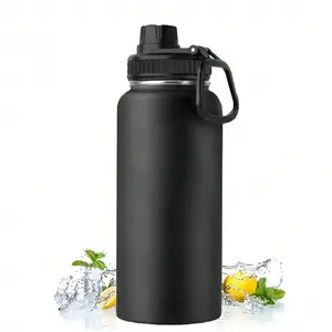 32oz/1000ML Stainless Steel Thermal Insulated Water Bottle, Lightweight, Portable, Ideal for Sports and Outdoor Activities, Perfect Holiday Gift for Christmas and Halloween