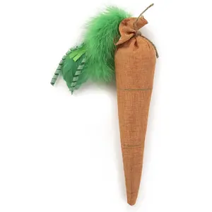 SmartyKat Kolossal Karrot Crinkle Kicker Catnip Cat Toy - Orange, Jumbo