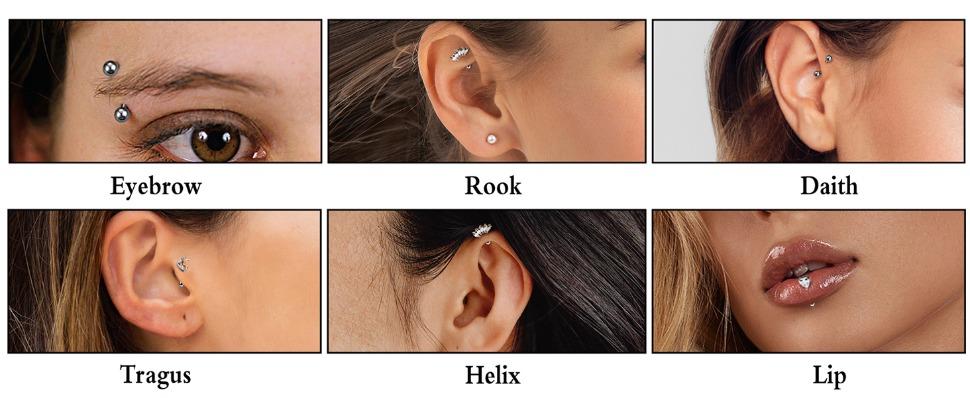 FUNRUN 13Pcs Rook Piercing Jewelry Trendy Eyebrow Lip and Cartilage Rings for Women Made of Surgical Steel Curbed Barbells with Colorful Ball Ends FUNRUN 13Pcs Rook Piercing Jewelry Trendy Eyebrow Lip and Cartilage Rings for Women Made of Surgical Steel Curbed Barbells with Colorful Ball Ends