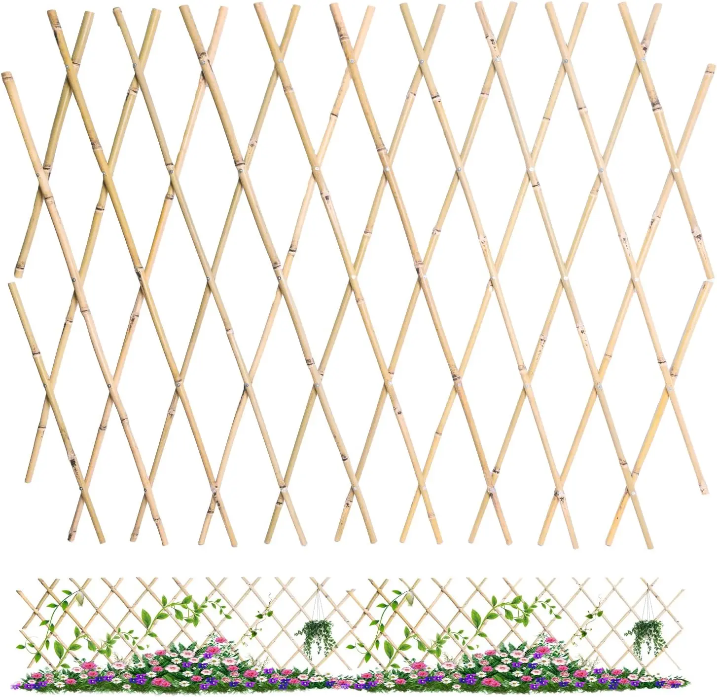 48x72 Inch Expandable  Trellis, Garden Lattice Fence, Expandable Fence for Climbing , Vines & Ivy, &  Barrier(Pack of 1)