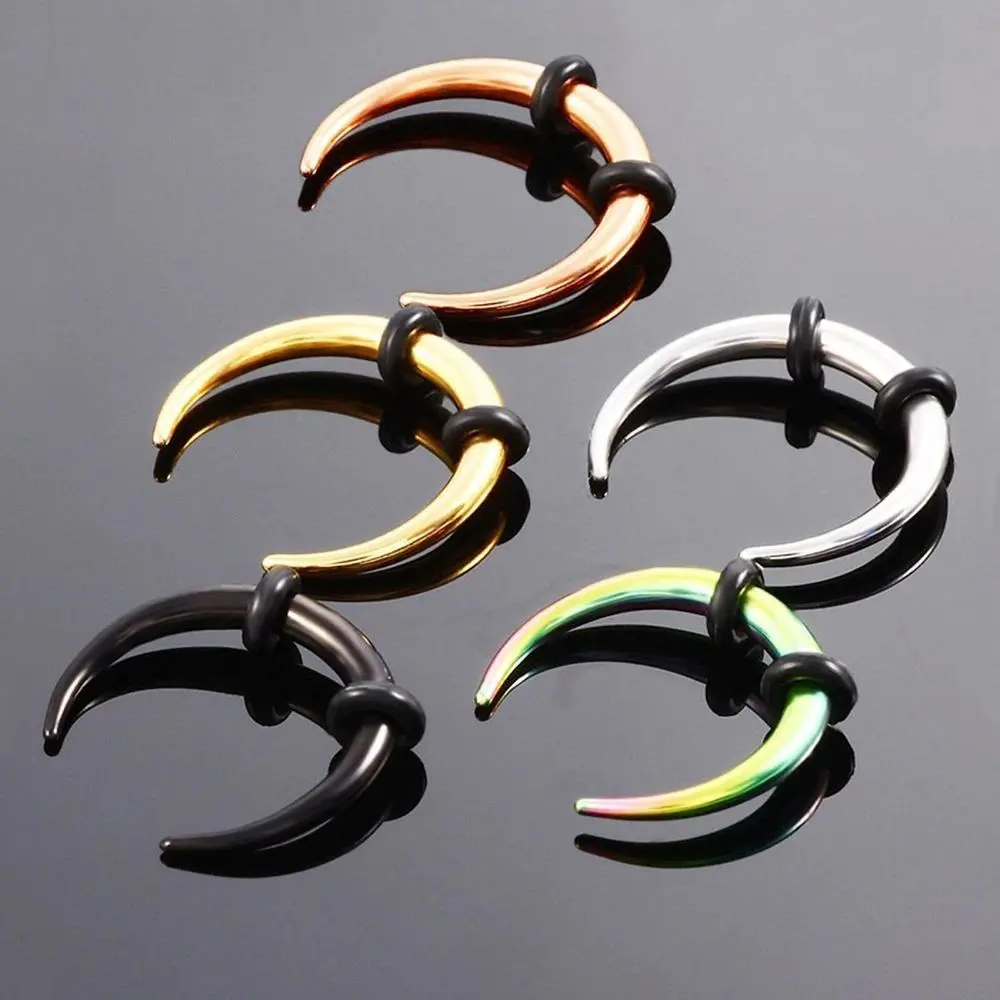 Wholesale 10 Pcs 16G/14G/12G/10G Septum Nose Rings Horseshoe Hoop Pincher Taper Helix Piercing Daith Earrings