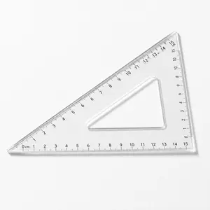 Transparent Anti-Slip Geometry Triangle Ruler Set for Students High Precision Drafting Tools Ins Style Acrylic Drawing Rulers Exam Study Essential Eco-Friendly Shatter-Resistant Engineer Design Scales