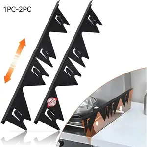 Stainless Steel Stove Covers,Stove Filler,Range Trim Kit, Stove Guards, Heat Resistant and Easy to Clean, Easy retractable Length 13.8" to 27.5", Width 0.79"(2PCS) Adjustable Telescoping，kitchen gadgets