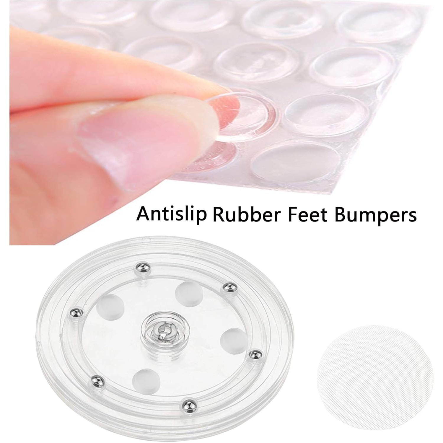 19 Pcs Cookie Decorating Kit Supplies Including 1 Acrylic Turntable 6 Scribe Needle 2 Silicone Mesh Mats 6 Cookie Decoration Brushes 4 Rubber Feet Bumpers