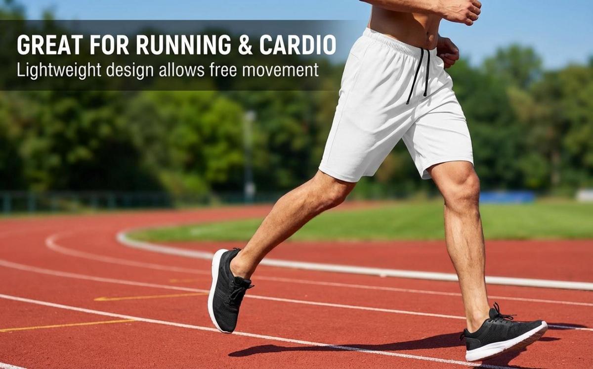 Men’s 9’’ Quick Dry Athletic Shorts Lightweight Breathable Mesh Running Workout Shorts with Pockets for Gym Sports Basketball Outdoor Training Active Wear