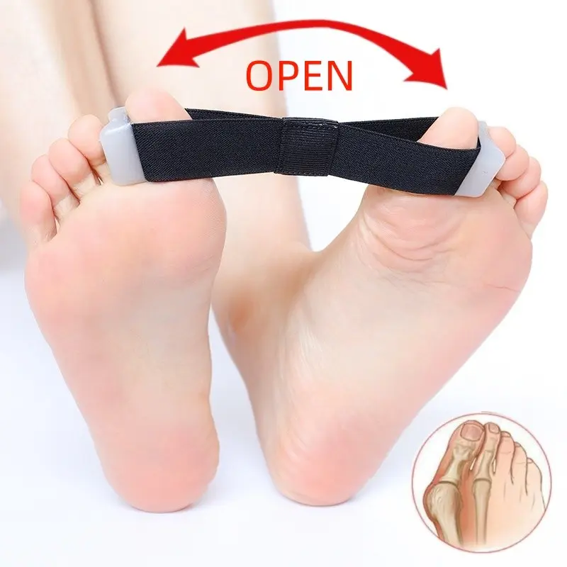 1Pc Bunion Toe Stretcher Band, Big Toe Exerciser with Soft Silicone Toe Guard, Foot Bone & Toe Training Strap, Pain-Free Comfort for Day & Night Home Foot Workout