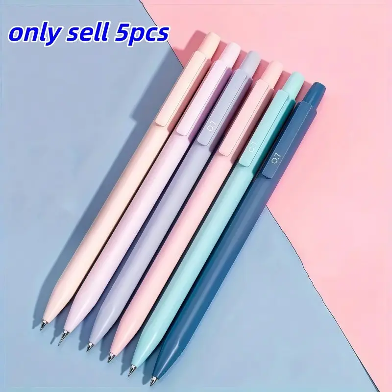 5-Piece Pastel Automatic Pencil Set, Cute 0.5mm Aesthetic Pencils, Extendable Colorful Auto Pencils for Drawing and Writing, Stationery Writing Tools