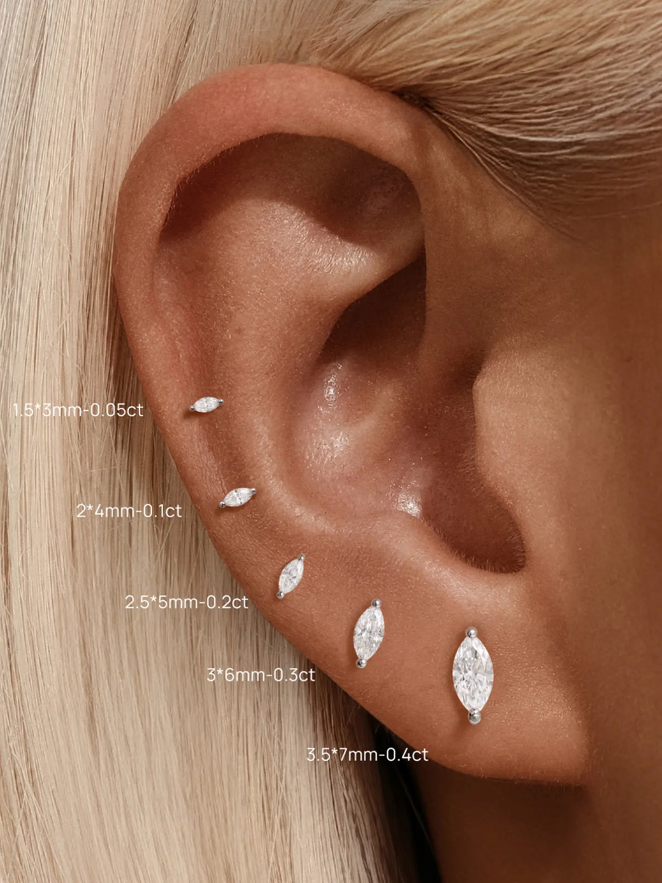 S925 Sterling Silver Moissanite Stud Earrings, Hypoallergenic, Elegant Jewelry for Daily Wear, Parties, Weddings, Birthdays, Gifts