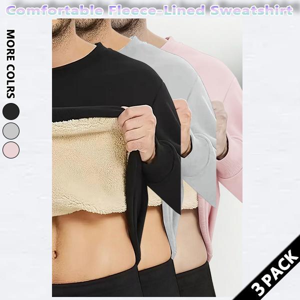 Men's autumn and winter warm thick round neck sweatshirt, soft fabric, resist the cold autumn and winter, autumn and winter cost-effective plus fleece sweatshirt, suitable for daily wear SpringStatements