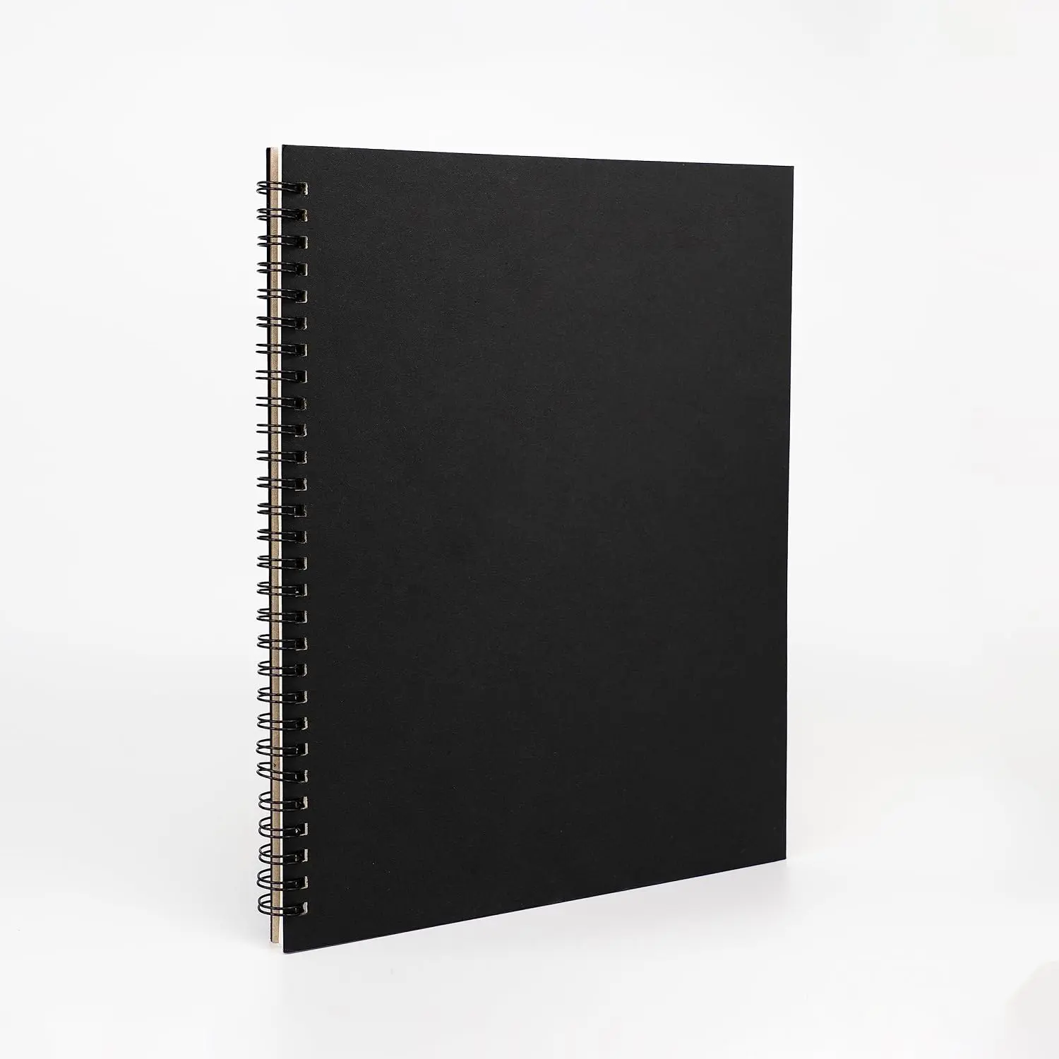Modern Blank Spiral Notebook (Black, 1-Pack) - 10x7.5 in, 100GSM Thick Paper, 100 Blank Pages/50 Sheets, Soft Cover, Sketching Use, with Writing Backboard