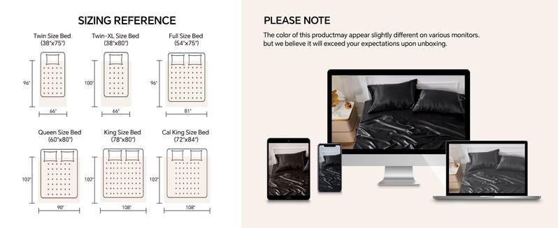 BEDELITE Satin Sheets Bed Set Luxury Soft Ivory White Summer Edition Reversible Microfiber Bedding Twin Full Queen King Sizes Deep Pocket Fitted Sheet for Hair and Skin Care Valentine's Day gift