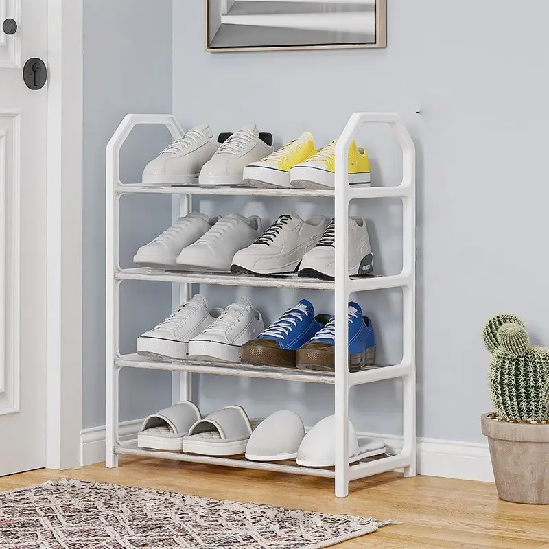 Simple Shoe Rack for Dormitory and Home, Space-Saving Multi-Layer Dust-Proof Storage Shelf, Compact Organizer for Entryway and Living Room, Dustproof Shoe Rack