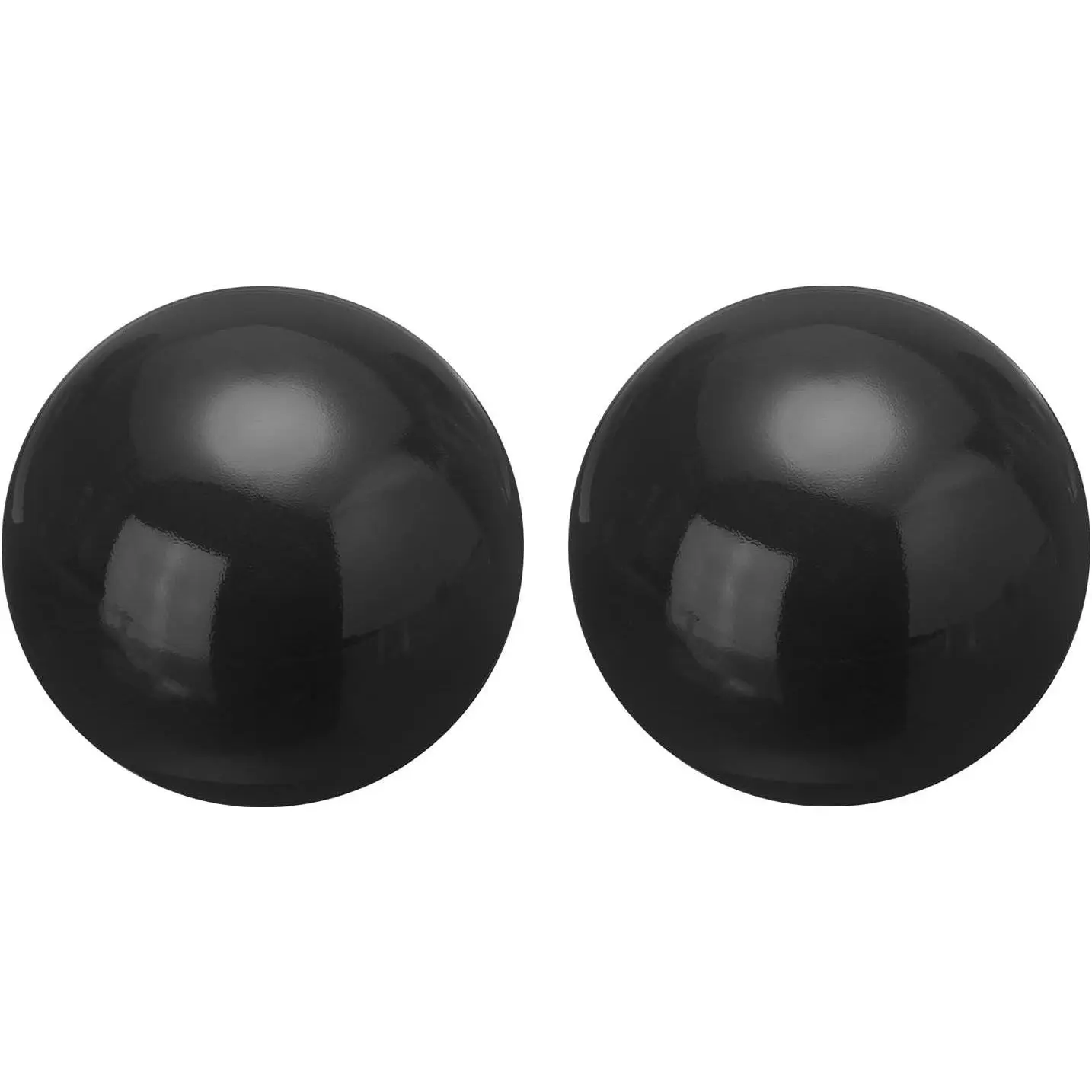 2 Pcs Gazing Globe Decor Ball 3.5 Inch 90mm Reflective Garden Sphere Hollow Ball, Seamless Stainless Steel Gazing Ball, Smooth Mirror Globe for Garden Home Decor, Bright Black