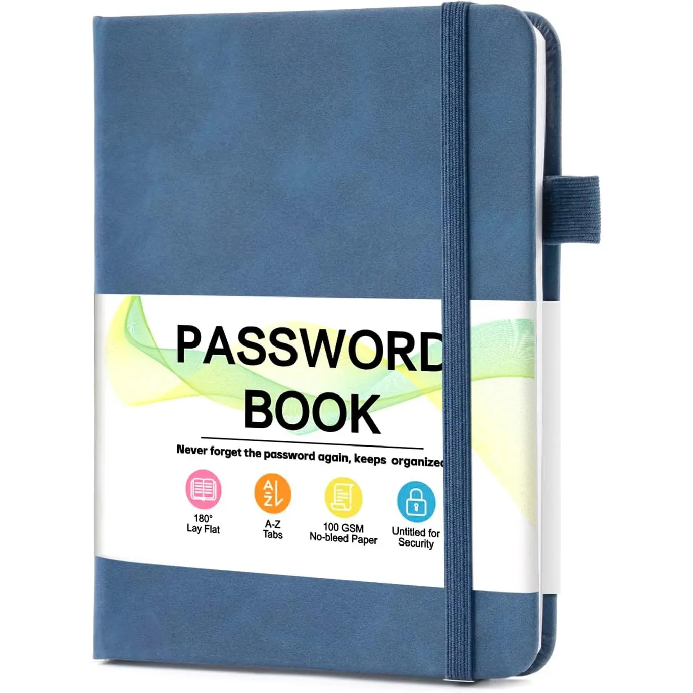 Password Keeper Book with Alphabetical Tabs,4.3"x5.7" Small Password Books for Seniors Password Notebook for Internet Website Address Log in Detail(Dark Blue)