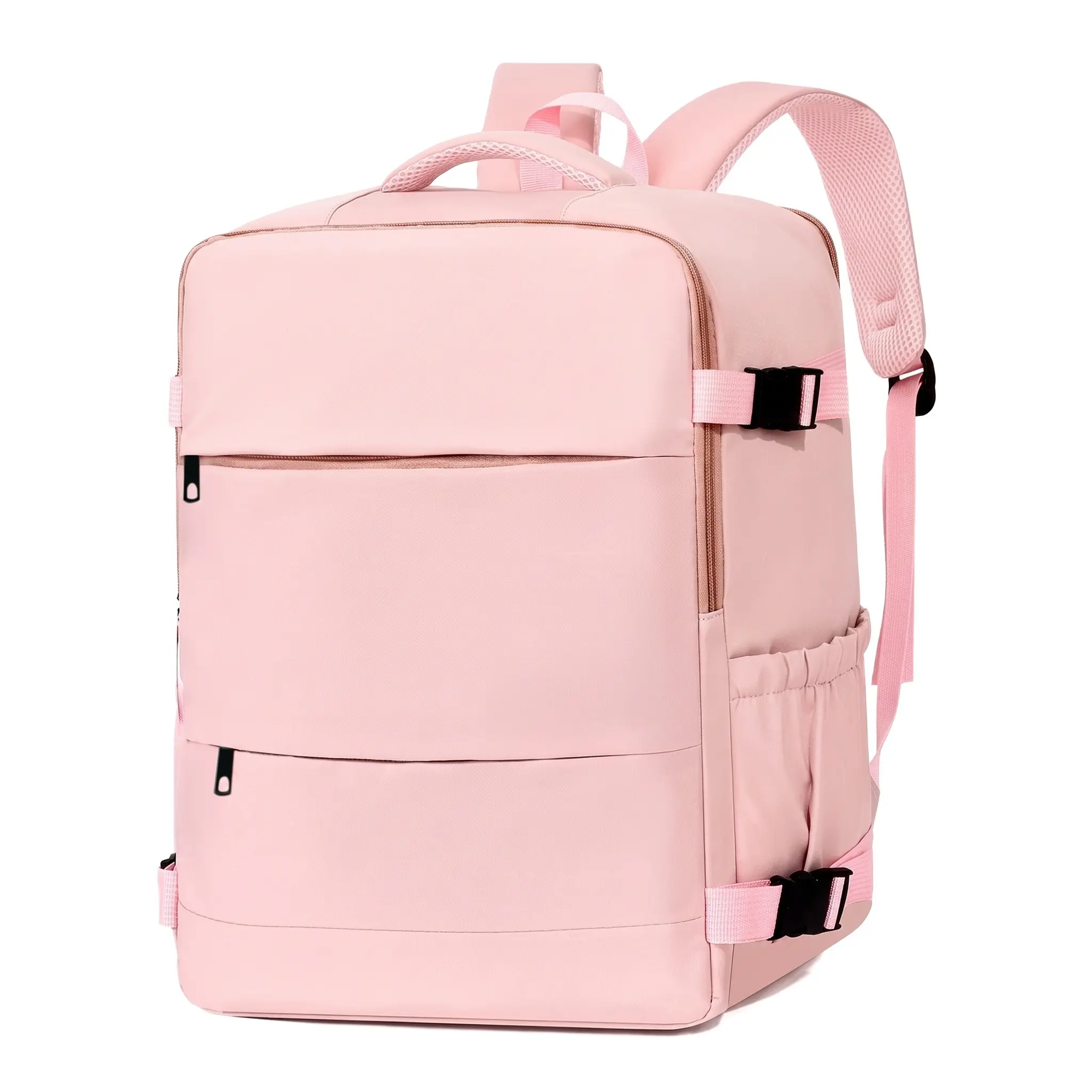 Large Capacity Travel Backpack for Adults, Casual Chic Luggage Bag with Adjustable Shoulder Strap, Wear-Resistant Nylon, Zipper Closure, Laptop Compartment for Daily Commutes (Gray, Black, Green, Pink), Business, High-Capacity