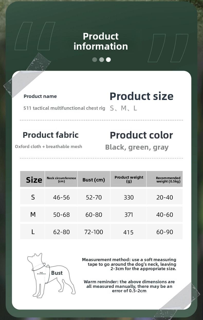 Tactical Dog Harness – Universal Harness, Walking Harness & Safety Harnesses for Small to Large Dogs, Durable Reflective, Easy to Control, No Pull Adjustable Pet Harness, Pet Supplies