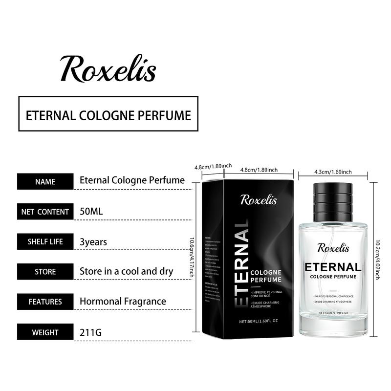 Roxelis Charming Cologne Fragrance Natural Fresh Daily Commute Date Perfume Elegant Long-lasting Cologne Fragrance