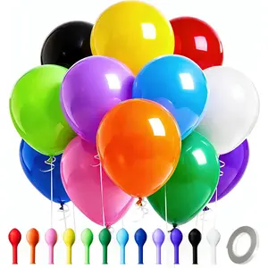 100 Pcs Assorted Colors 12 inch Latex Round Balloons Bulk for Arches/Garlands, Perfect for Birthday, Baby Shower, Wedding, Rainbow, Pride Party Decorations
