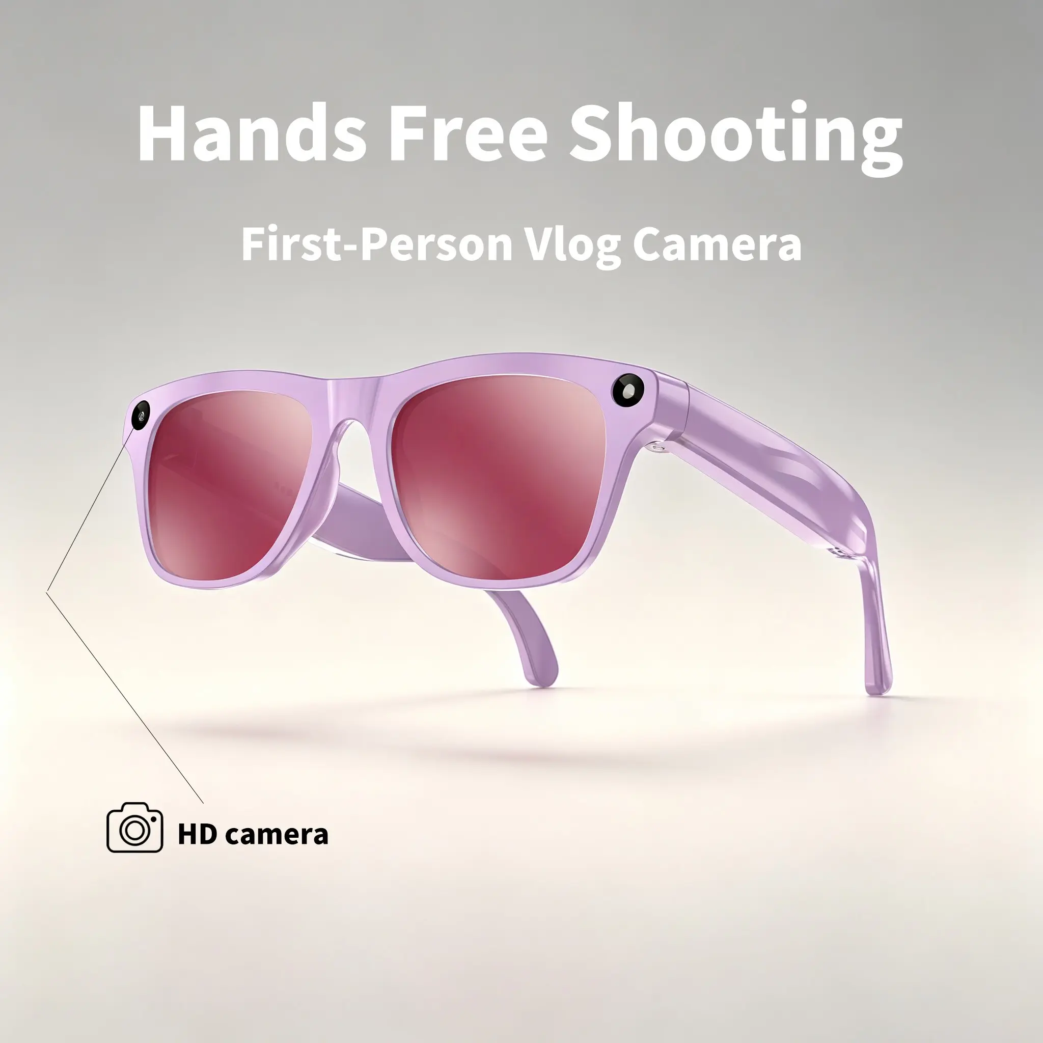 New Xkone Ai Smart Glasses, HD Camera, Photo & Video Recording, Detachable Lenses, Lightweight Frame, Bluetooth-compatible, Real-Time Translation