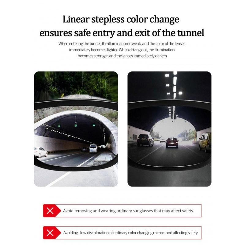 0.1 Seconds Photochromic Polarized Sunglasses Square UV Protection Smart Glasses for Men Women Lightweight TR Frame Durable Eyewear Wearable Card