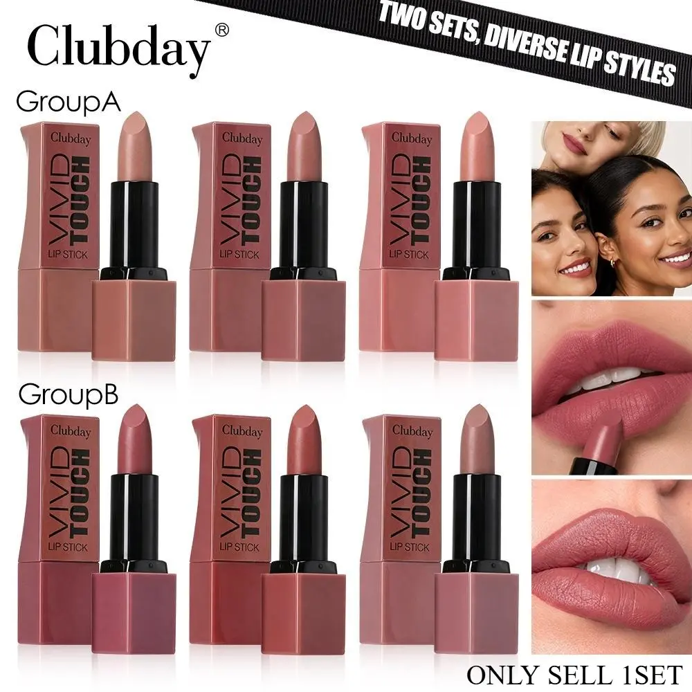 Matte Finish Lipstick Set, Long-Lasting Easy Application, 3-Piece Lipstick Collection, Perfect for Everyday Use, Enhance Your Makeup Routine