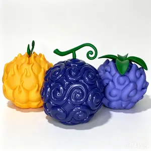One Piece Devil Fruit Figure Large Size PVC Model Gum Gum Fruit Flame Flame Fruit Dark Dark Fruit Anime Collectible Ornament Creative Graduation Gift For One Piece Fans And Students