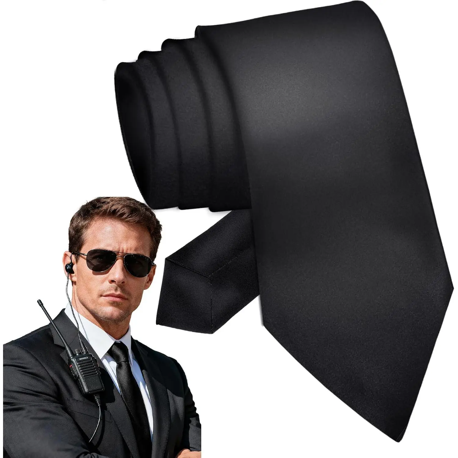 Mens Solid Satin Tie,3.15 Inch Pure Color Necktie for Men Wedding,Halloween,Teenagers Graduation Party,Gift