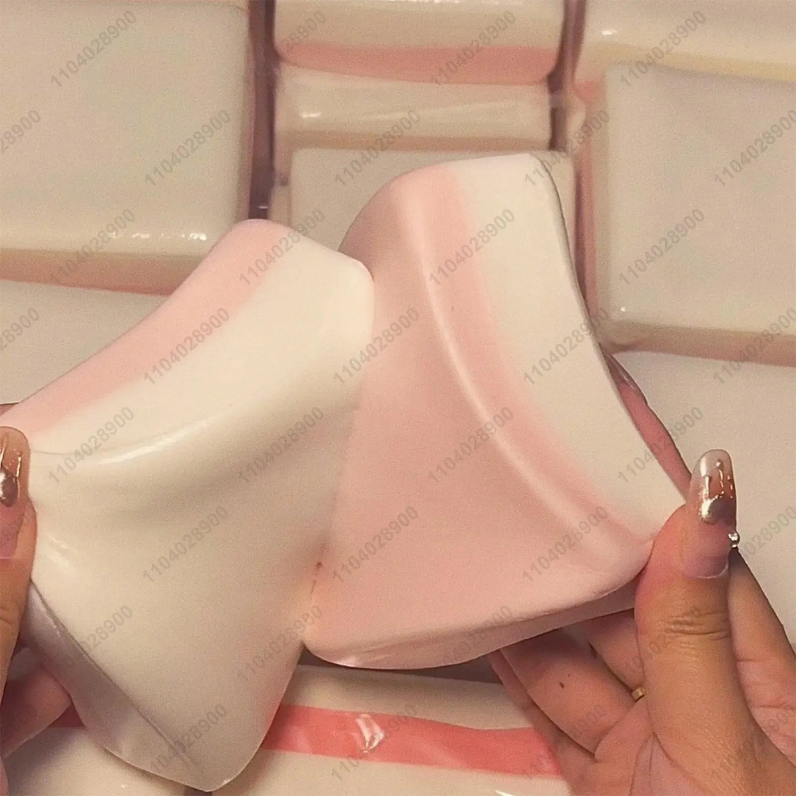 Double-Layer Strawberry Taba Squishy Toy - Unisex Slow-Rebound Wet and Soft Sticky Cake Hand Toy for Relaxation, Pinching Decompression, Gifting