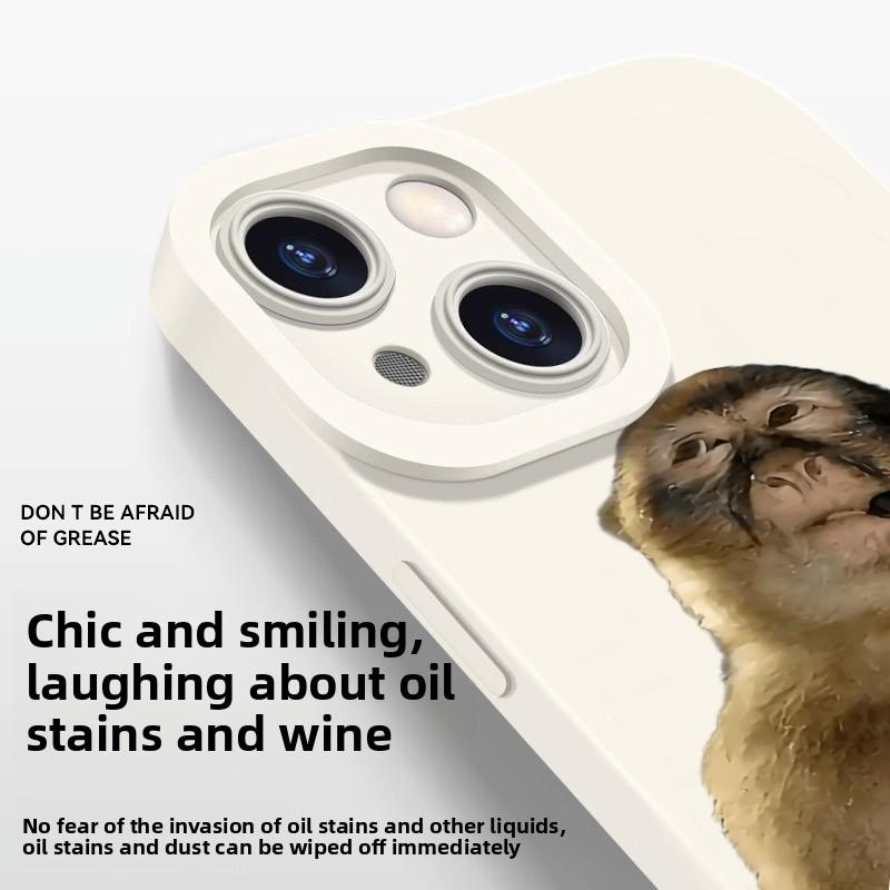 Cute Monkey Pattern Phone Case , TPU Soft Silicone , Fully Protected and Shockproof For iPhone17 Pro Max 17 Air  16 15 15Pro Max 14 14Pro 13 12 11 X 16promax Plus Funny