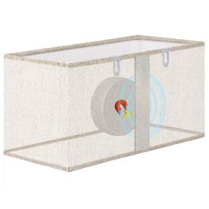 Battery Operated Wall Sconces Set of 2 - Dimmable LED Wall Lights with Remote Control, 15 Color Changeable Wall Mounted Lamps with Fabric Shade, Magnetic LED Wall Light Fixtures for Bedroom Hallway