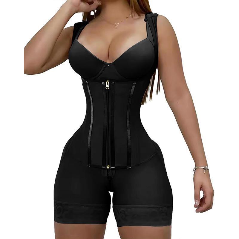 Faja Colombiana For Women Tummy Control Butt Lifting Bodysuit Double Compression Waist Trainer Zipper Crotch Elegant Christmas Shapewear Romper Casual Corset Elegance Everyday Style faja  waist  trainer  full  body fajas