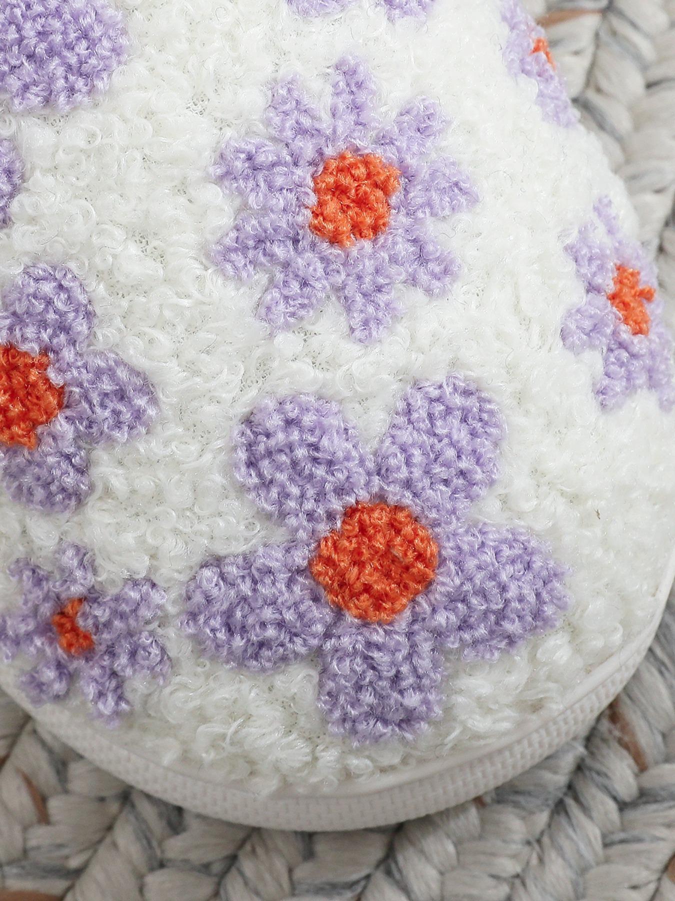 Women's Cute Floral Pattern Plush Slippers, Casual Soft Comfortable Home Slippers, Warm House Shoes for Indoor & Outdoor Use for All Seasons Women's Cute Floral Pattern Plush Slippers, Casual Soft Comfortable Home Slippers, Warm House Shoes for Indoor & Outdoor Use for All Seasons