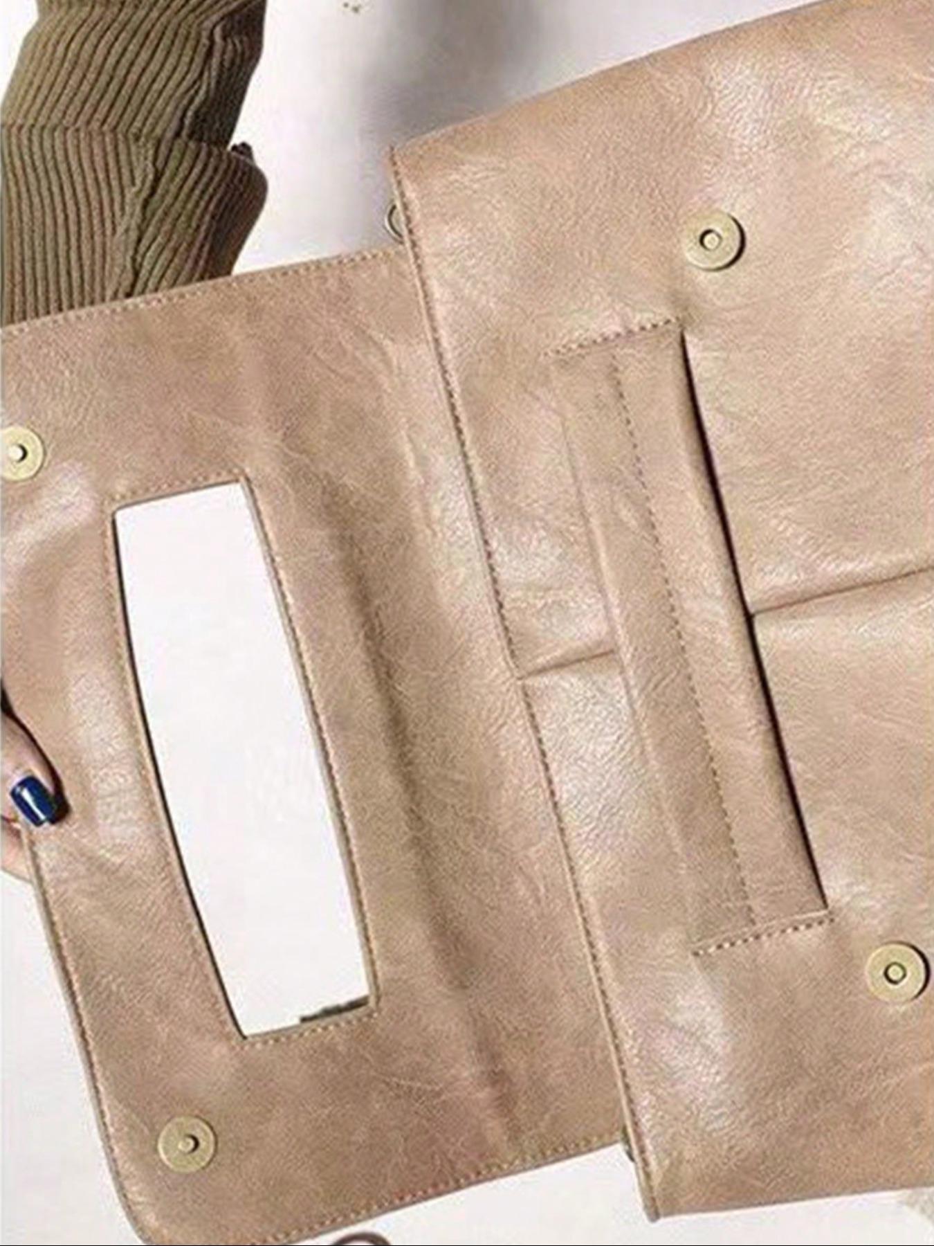 Women's Solid Color Shoulder Bag, Fashionable Large Capacity Crossbody Bag for Work & Daily Used, Casual Trendy Versatile High-quality Daily Commuting Bag, Handbag Shoulder Purse