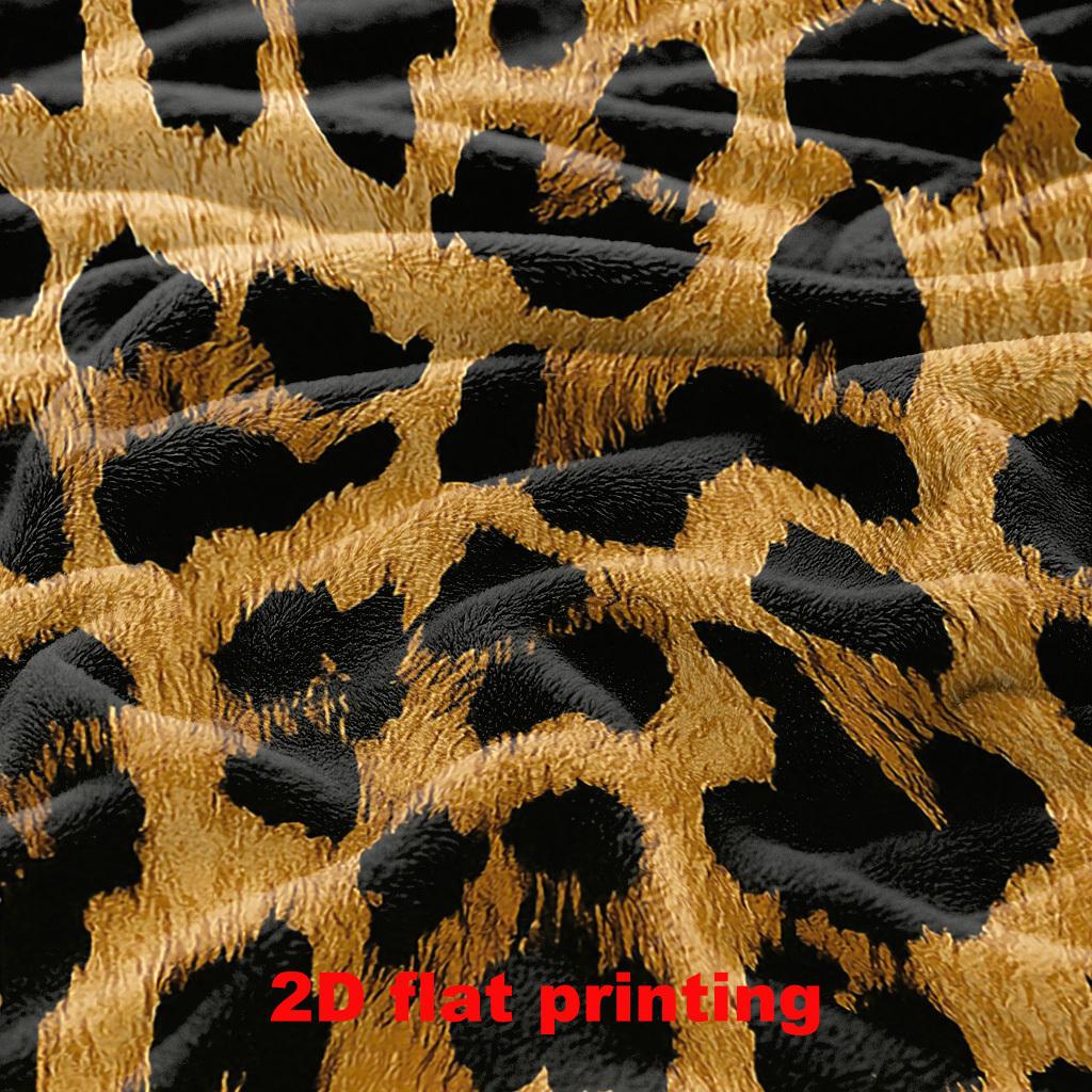 2D Printed Leopard Flannel Blanket  Abstract Art Wild Throw, Birthday/Holiday Gift, Multi-Use for Sofa/Bed/Camping/Office/Tourism, Machine Washable, Pet-Friendly Festival Decorations, Various Sizes, All-Season Use