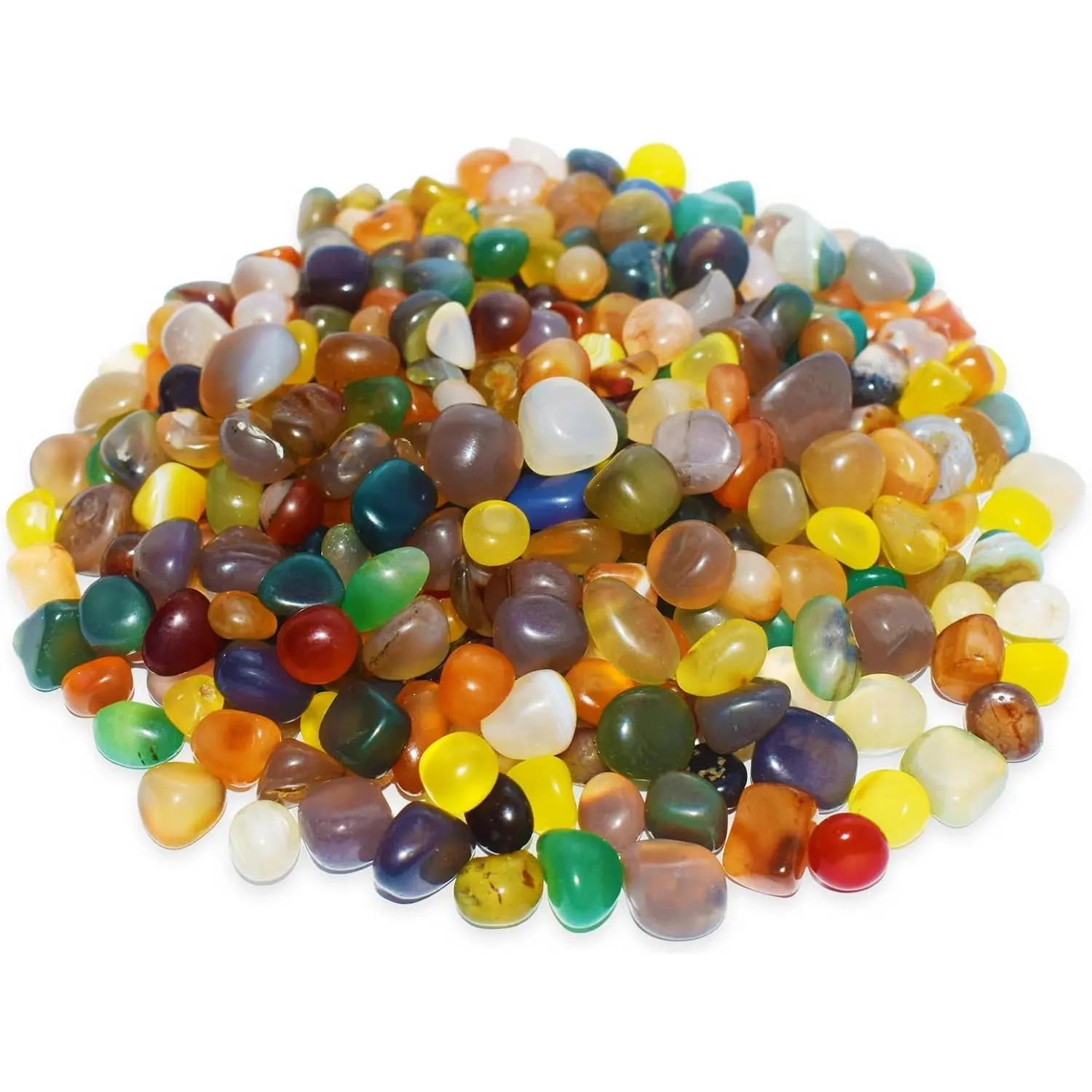 1Lb  for Indoor , Vase, Succulent, , 1/3"  Rocks for Pots Indoor, Small Decorative Colorful  Stone for  Decor, Highly Polished