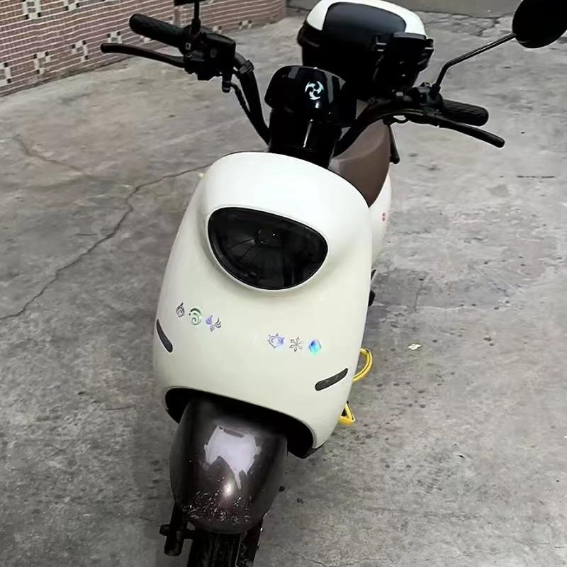 Genshin Impact 7 Element Laser Stickers DIY Decals Sticker For Computer Luggage Skateboard Motorcycle Toys