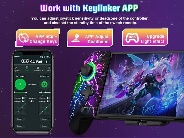 ESYWEN Switch Controllers for Nintendo Switch/Switch OLED, Hall Effect Switch Wireless Pro Controller One-Piece Joypad, Full-Size Handheld Mode Controller with Battery/Turbo/Programming