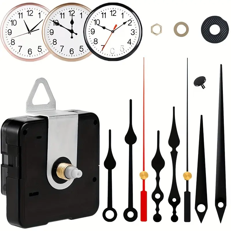 DIY Quartz Clock Movement Kit, Battery Operated Wall Clock Mechanism, Includes Clock Hands and Mounting Hardware, Sangtai5168s Model