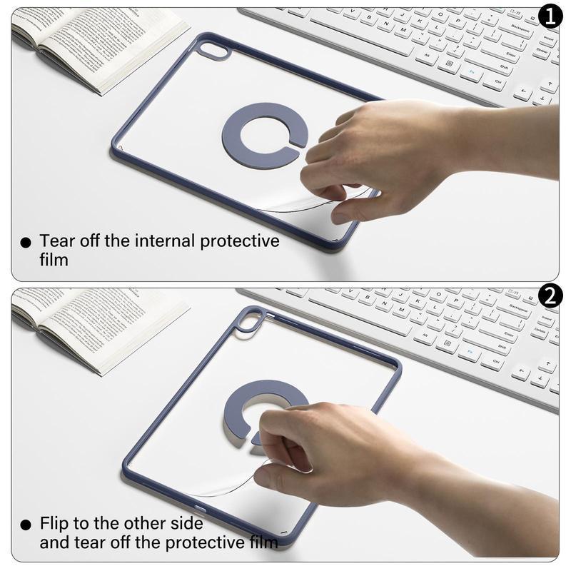 KENKE Magnetic Rotatable Detachable Tablet Case with Pencil Holder, Protective Flip Cover Compatible with iPad, Smart Tablet Accessories, Tablet Casing