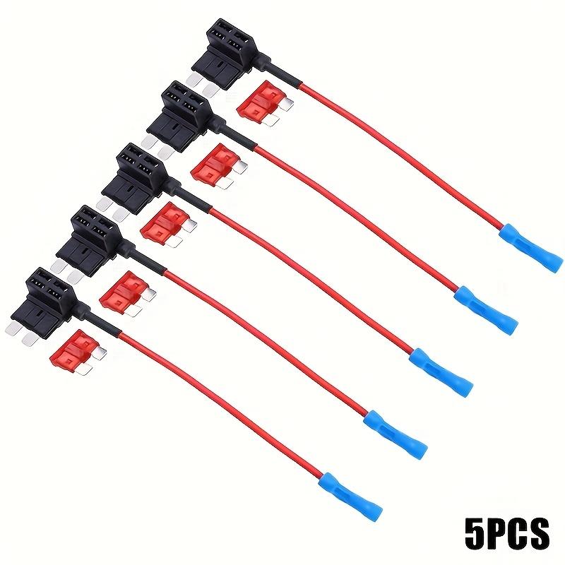 5pcs Car Fuse Box Circuit Adapter, ATM Blade Fuse for Car, Van, Motorcycle, RV, Boat, Tractor ≤36V, Plastic Material