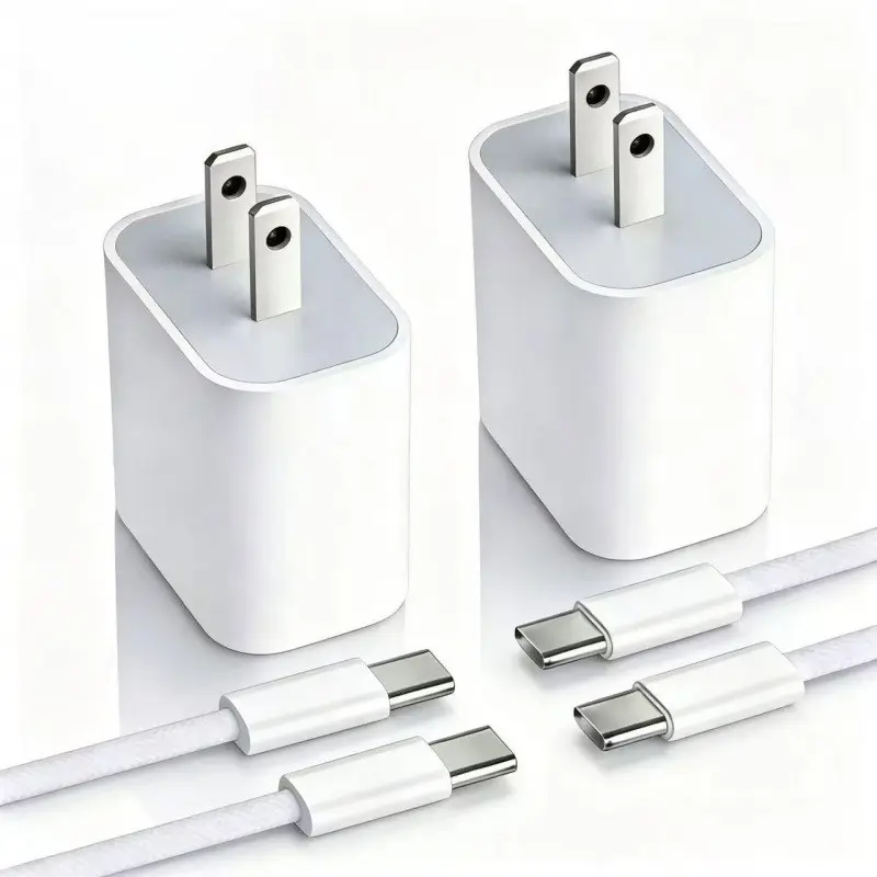 2-Pack PD 30w Type C Fast Charging Kit, 1m USB-C to C Braided Cable, Compatible with iPhone 15, 16, 17 Series, Short Circuit Protection