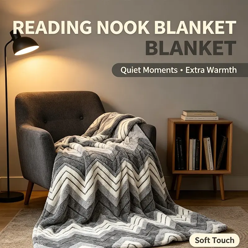 Double Sided Plush Chevron Throw Blanket, Breathable, Lightweight, Multi Size, All Season Decor for Bed, Couch, Office, Car, Travel, Naps