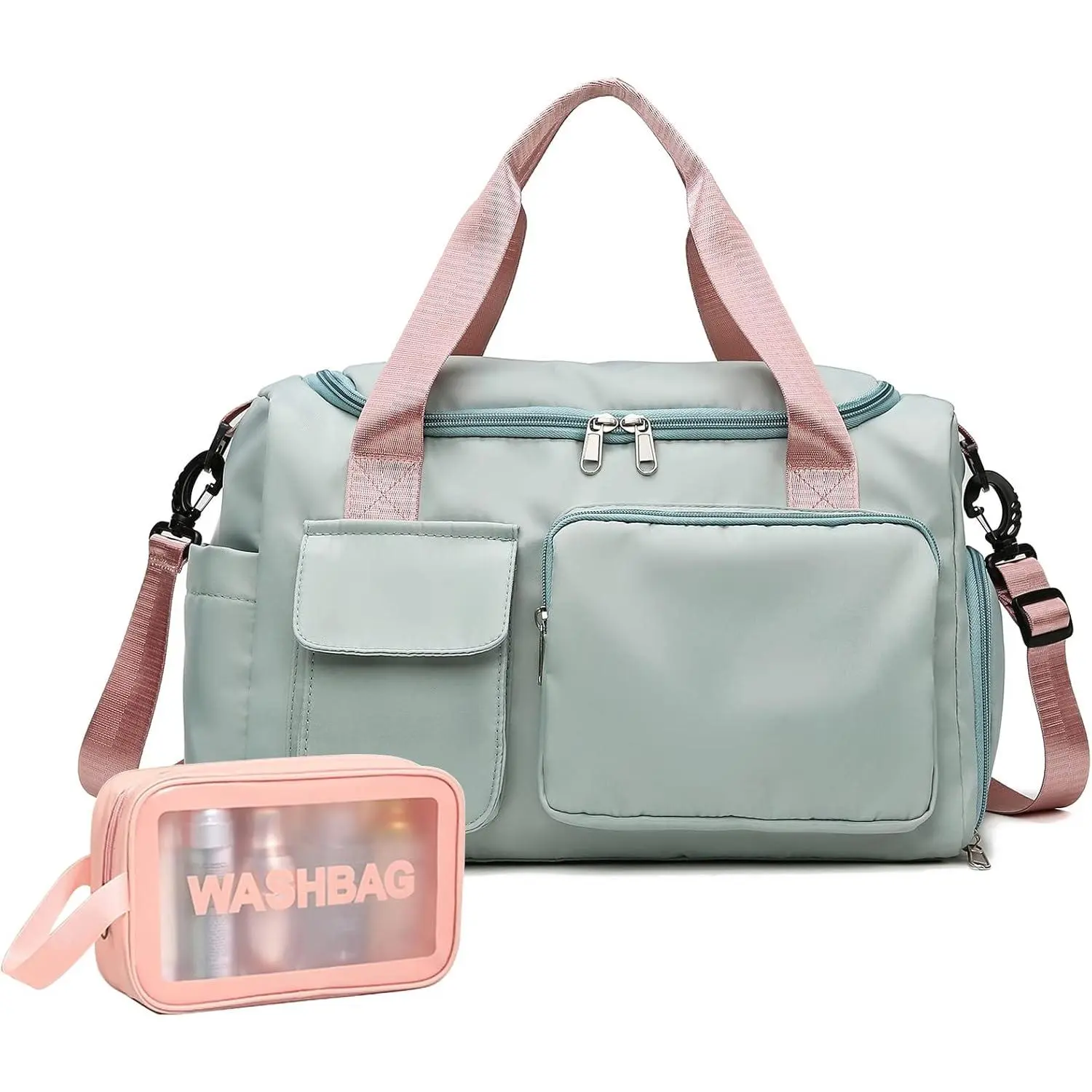 Small Gym Bag  Women, Travel Duffle Bag Carry On Weekender Bag with Shoe Compartment New model